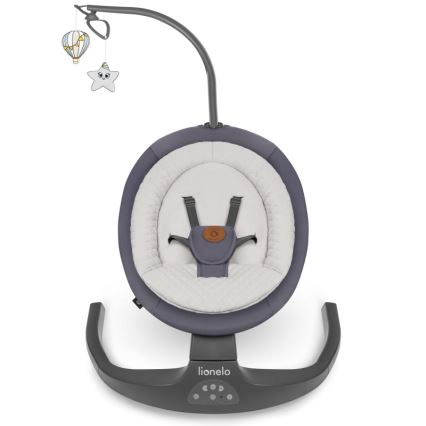 Lionelo - RALF Musical Baby Bouncer with Melody, 4xAA, Grey Graphite + Remote Control