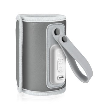 Lionelo - Rechargeable Bottle Warmer THERMUP GO 18W/5V Grey Silver