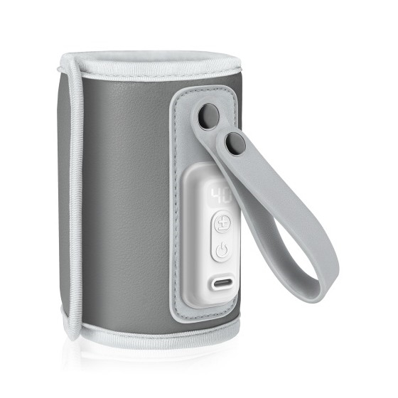 Lionelo - Rechargeable Bottle Warmer THERMUP GO 18W/5V Grey Silver