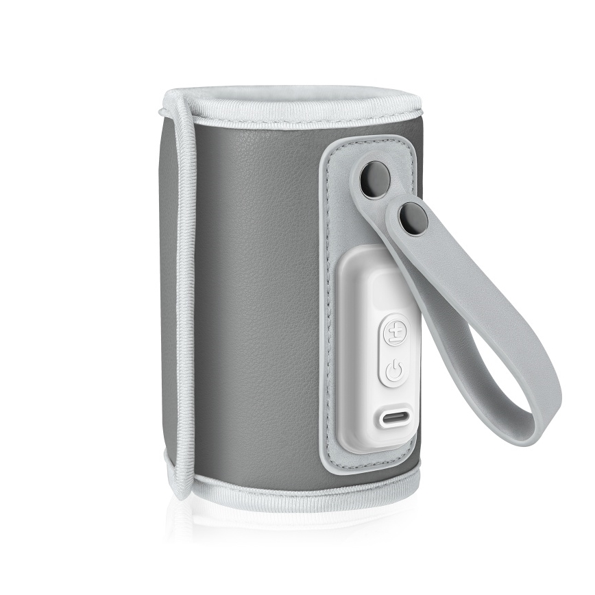 Lionelo - Rechargeable Bottle Warmer THERMUP GO 18W/5V Grey Silver