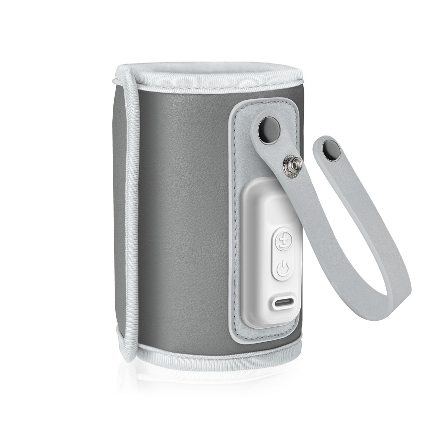 Lionelo - Rechargeable Bottle Warmer THERMUP GO 18W/5V Grey Silver