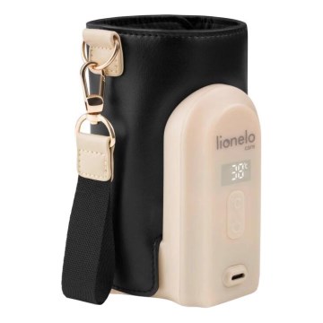 Lionelo - Rechargeable bottle warmer THERMUP GO EVO 18W/5V black/beige