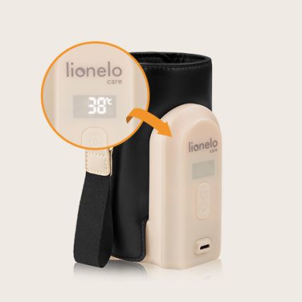 Lionelo - Rechargeable bottle warmer THERMUP GO EVO 18W/5V black/beige