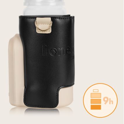 Lionelo - Rechargeable bottle warmer THERMUP GO EVO 18W/5V black/beige