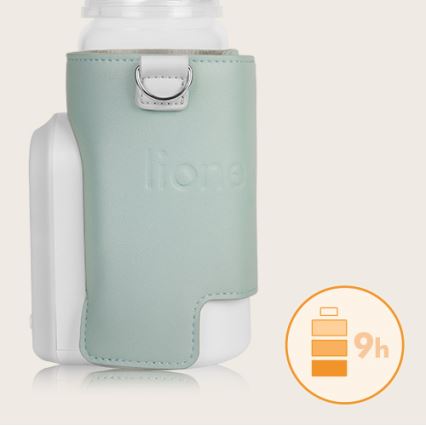 Lionelo - Rechargeable bottle warmer THERMUP GO EVO 18W/5V green/white