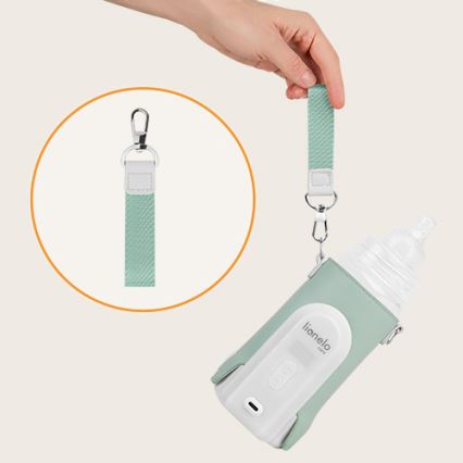 Lionelo - Rechargeable bottle warmer THERMUP GO EVO 18W/5V green/white