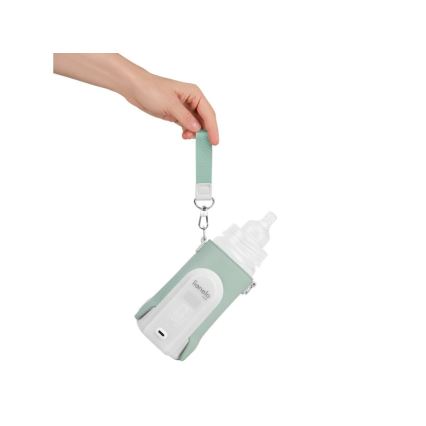 Lionelo - Rechargeable bottle warmer THERMUP GO EVO 18W/5V green/white