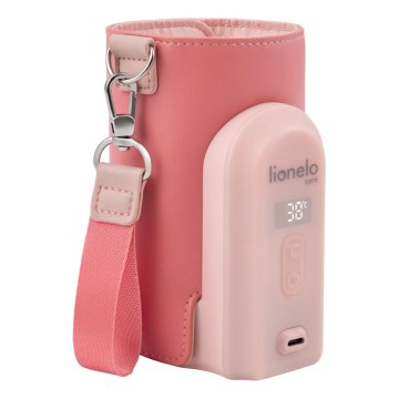 Lionelo - Rechargeable bottle warmer THERMUP GO EVO 18W/5V pink