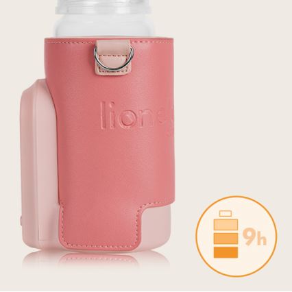Lionelo - Rechargeable bottle warmer THERMUP GO EVO 18W/5V pink