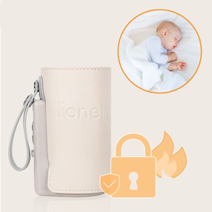 Lionelo - Rechargeable bottle warmer THERMUP GO PLUS 10W/5V beige