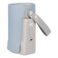 Lionelo - Rechargeable Bottle Warmer THERMUP GO PLUS 10W/5V Blue/Grey