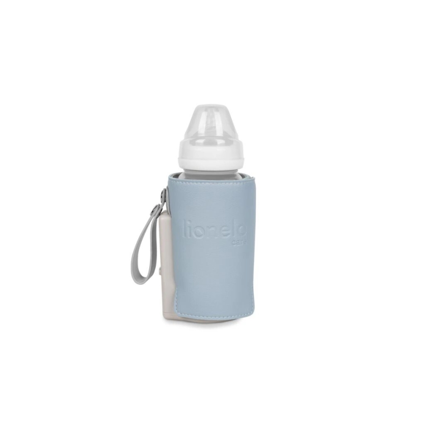 Lionelo - Rechargeable bottle warmer THERMUP GO PLUS 10W/5V blue/grey