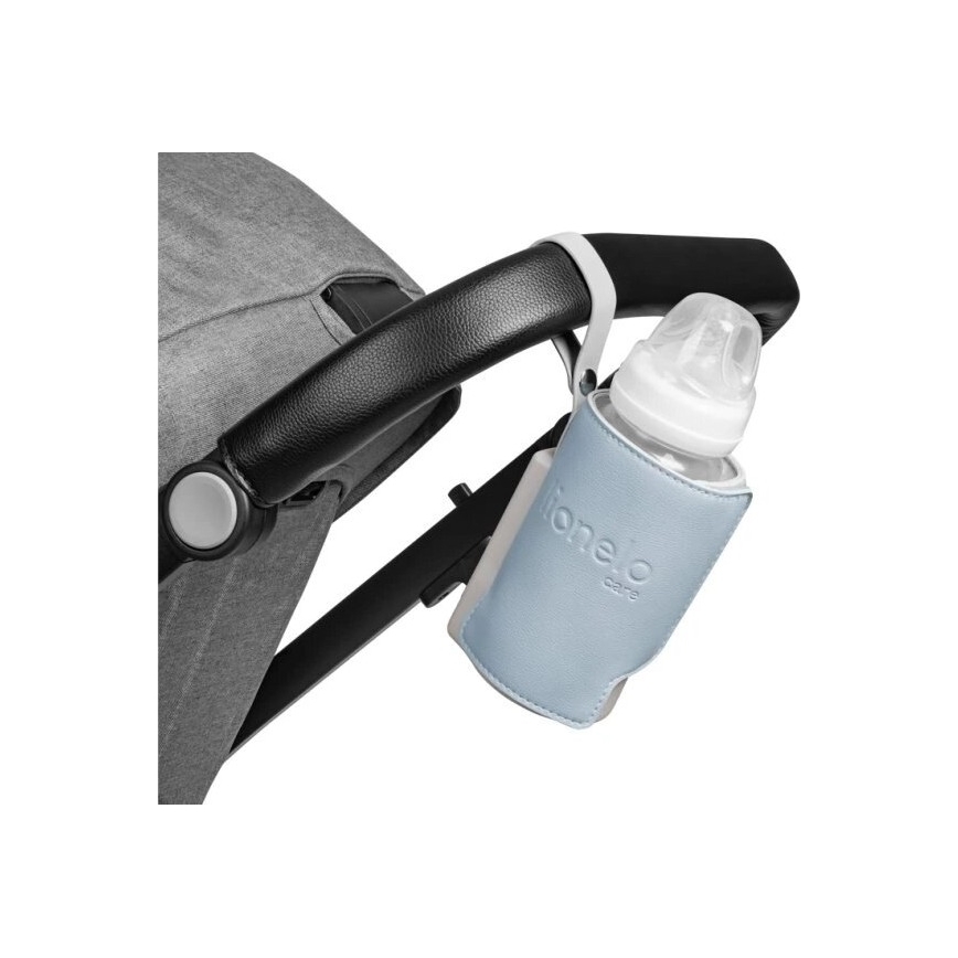 Lionelo - Rechargeable bottle warmer THERMUP GO PLUS 10W/5V blue/grey