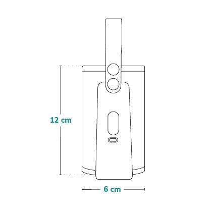 Lionelo - Rechargeable bottle warmer THERMUP GO PLUS 10W/5V blue/grey