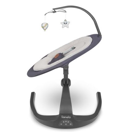 Lionelo - RINA Baby Rocker with Music, 4xAA, Concrete Grey + Remote Control