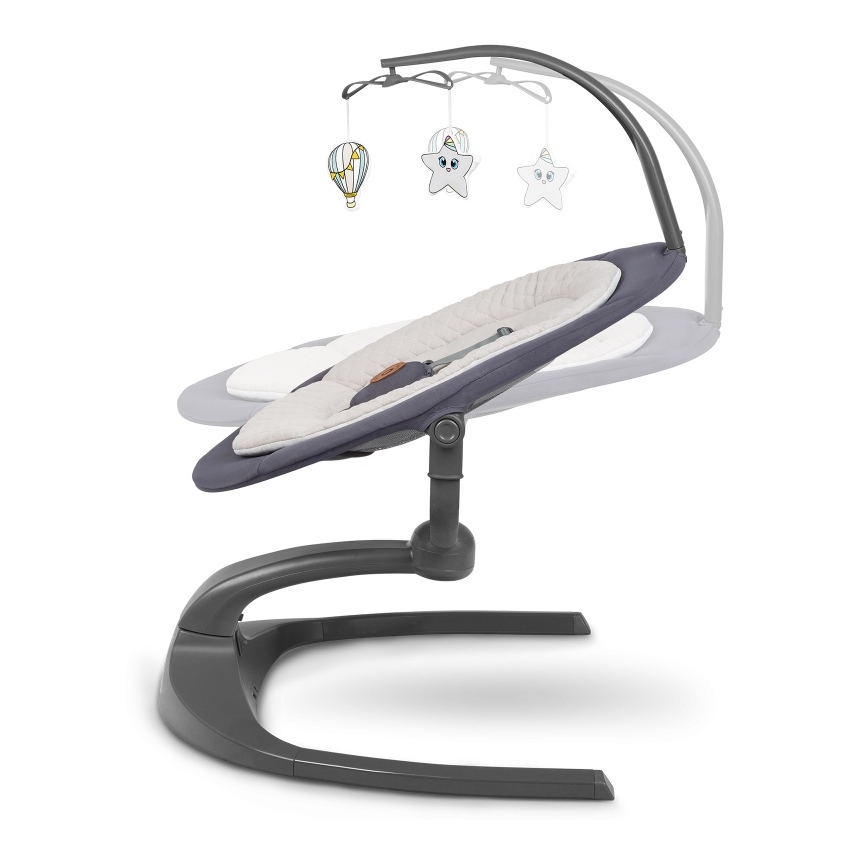 Lionelo - RINA Baby Rocker with Music, 4xAA, Concrete Grey + Remote Control