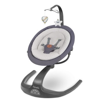 Lionelo - RINA Baby Swing with Melody, 4xAA, Grey Concrete + Remote Control