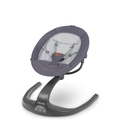 Lionelo - RINA Baby Swing with Melody, 4xAA, Grey Concrete + Remote Control