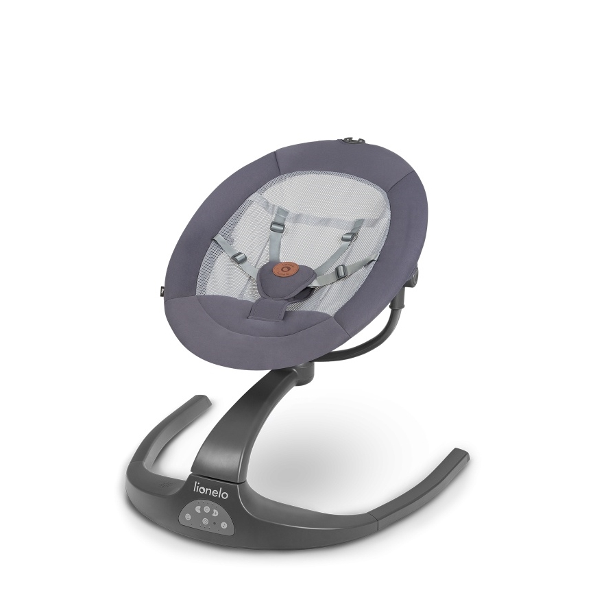 Lionelo - RINA Baby Swing with Melody, 4xAA, Grey Concrete + Remote Control