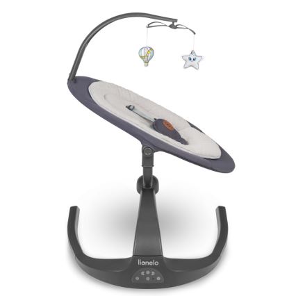 Lionelo - RINA Baby Swing with Melody, 4xAA, Grey Concrete + Remote Control