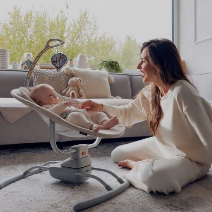 Lionelo - RIO Baby Bouncer with Melody, 4xC, Beige Latte + Remote Control