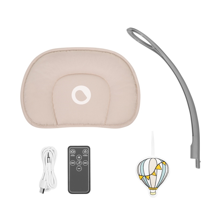 Lionelo - RIO Baby Bouncer with Melody, 4xC, Beige Latte + Remote Control