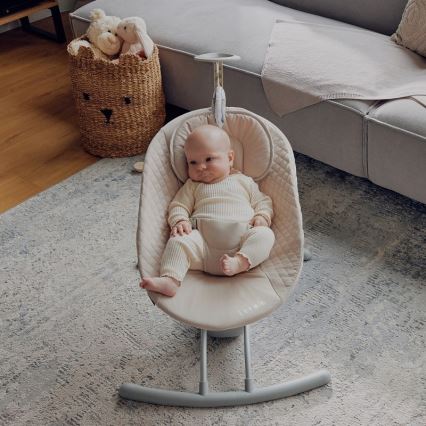 Lionelo - RIO Baby Swing with Melody 4xC Beige Latte + Remote Control