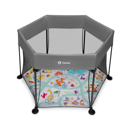 Lionelo - ROEL Playpen Grey Multicolor