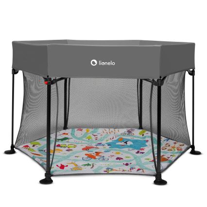 Lionelo - ROEL Playpen Grey Multicolor