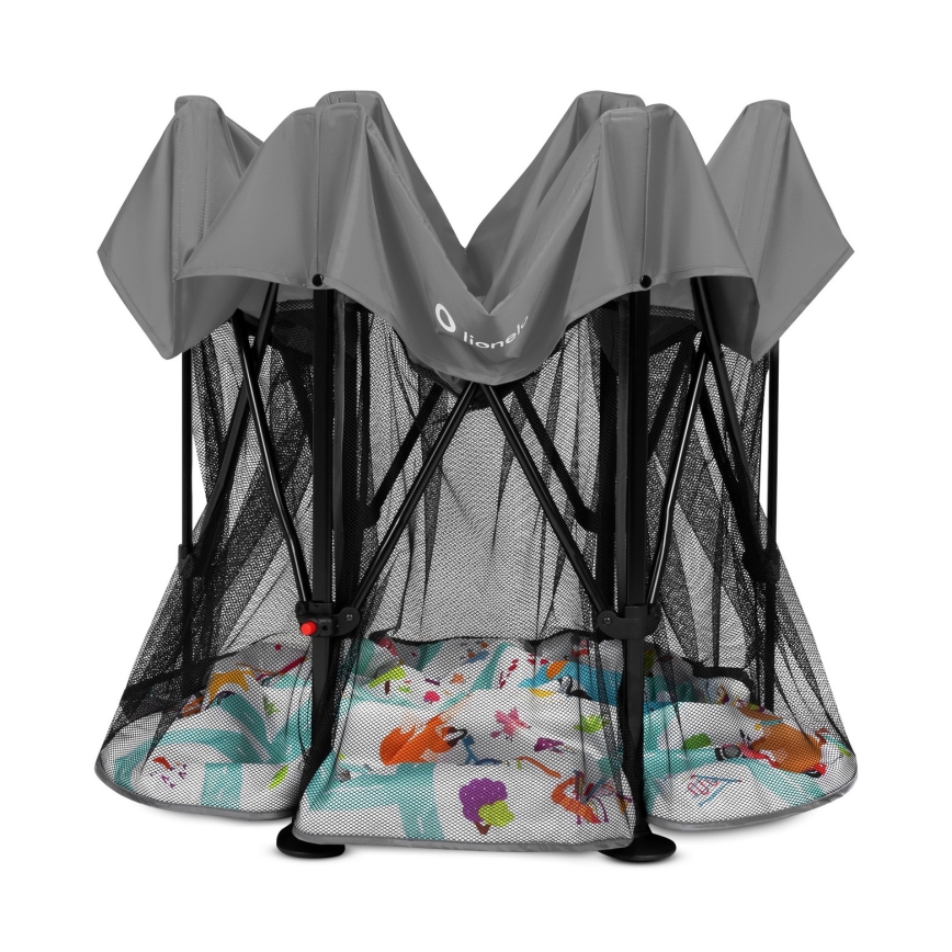 Lionelo - ROEL Playpen Grey Multicolor