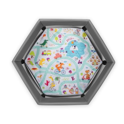 Lionelo - ROEL Playpen Grey Multicolor