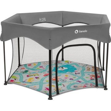 Lionelo - ROEL PLUS Playpen Grey Multicolor