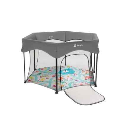 Lionelo - ROEL PLUS Playpen Grey Multicolor