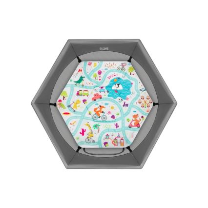 Lionelo - ROEL PLUS Playpen Grey Multicolor