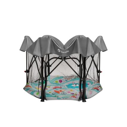 Lionelo - ROEL PLUS Playpen Grey Multicolor