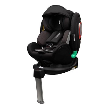 Lionelo - Rotating car seat with base ANTOON PLUS i-Size 40-105 cm Black Onyx