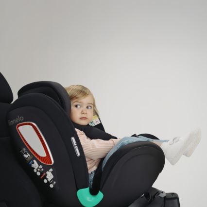 Lionelo - ANTOON PLUS i-Size rotating car seat with base 40-105 cm, Black Onyx