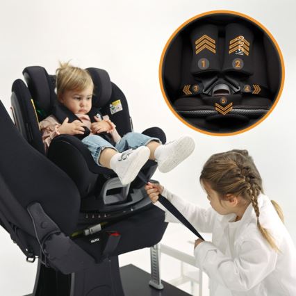 Lionelo - ANTOON PLUS i-Size rotating car seat with base 40-105 cm, Black Onyx