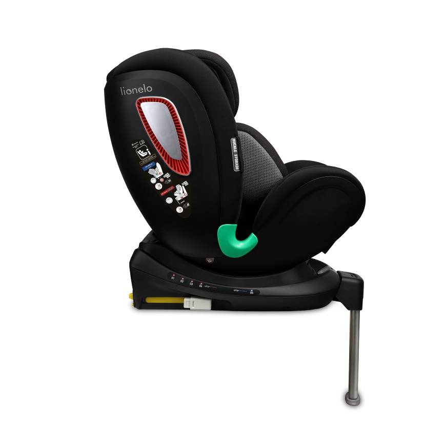 Lionelo - ANTOON PLUS i-Size rotating car seat with base 40-105 cm, Black Onyx