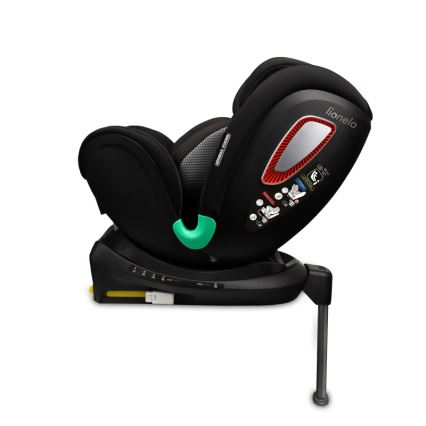 Lionelo - ANTOON PLUS i-Size rotating car seat with base 40-105 cm, Black Onyx