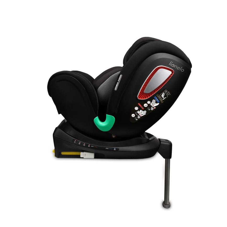 Lionelo - ANTOON PLUS i-Size rotating car seat with base 40-105 cm, Black Onyx