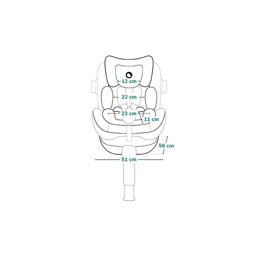 Lionelo - ANTOON PLUS i-Size rotating car seat with base 40-105 cm, Black Onyx