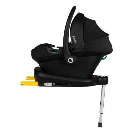 Lionelo - Rotating car seat with base ASTRID SET i-Size 40-87 cm Black Grey