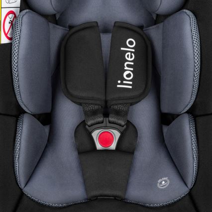 Lionelo - Rotating car seat with base ASTRID SET i-Size 40-87 cm Black Grey