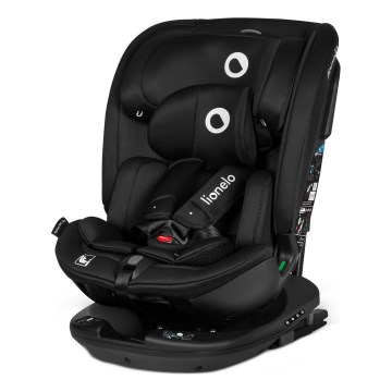 Lionelo - Rotating Car Seat with Base BASTIAAN i-Size 40-150 cm Black Carbon