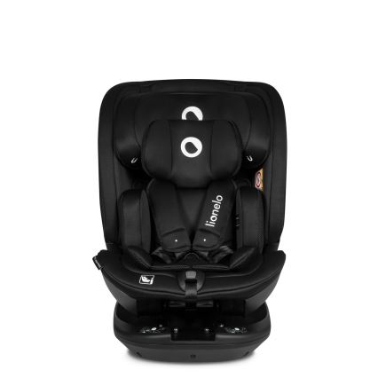 Lionelo - Rotating car seat with base BASTIAAN i-Size 40-150 cm Black Carbon