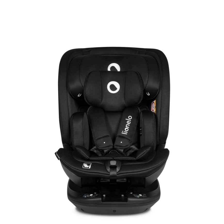 Lionelo - Rotating car seat with base BASTIAAN i-Size 40-150 cm Black Carbon