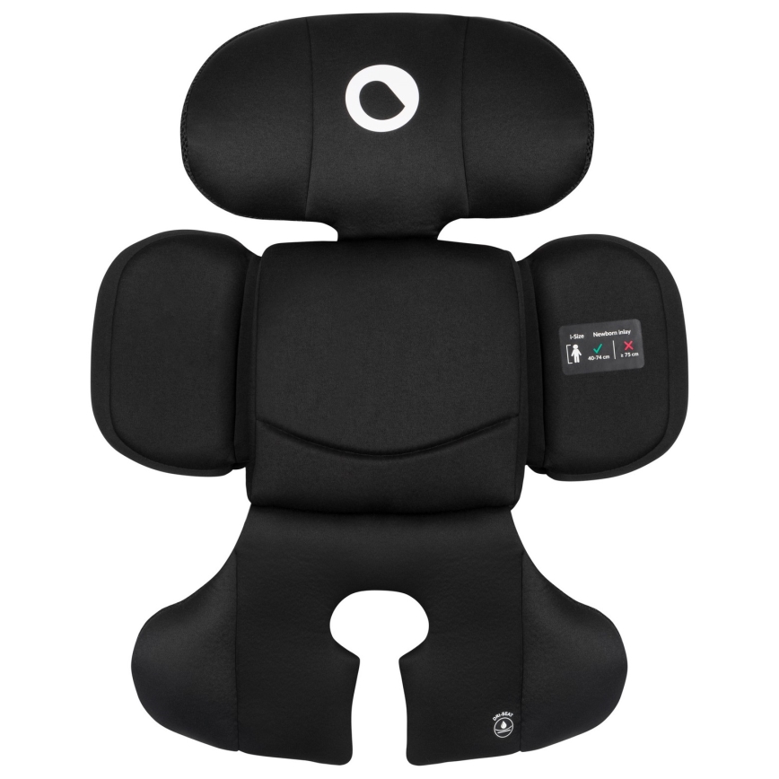 Lionelo - Rotating car seat with base BASTIAAN i-Size 40-150 cm Black Carbon