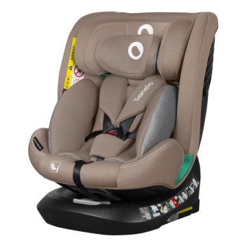 Lionelo - Rotating car seat with base BASTIAAN ONE i-Size 40-150 cm Beige Sand