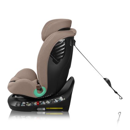 Lionelo - Rotating car seat with base BASTIAAN ONE i-Size 40-150 cm Beige Sand